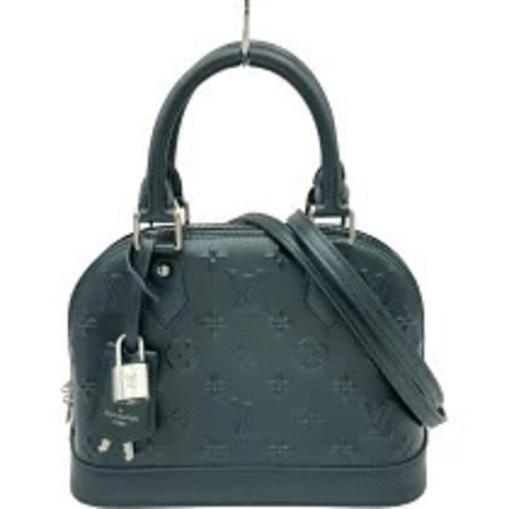 Louis Vuitton Alma Blue Acier Normgram Handbag